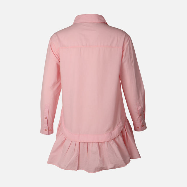 Women Poplin Oversize Button Tunic
