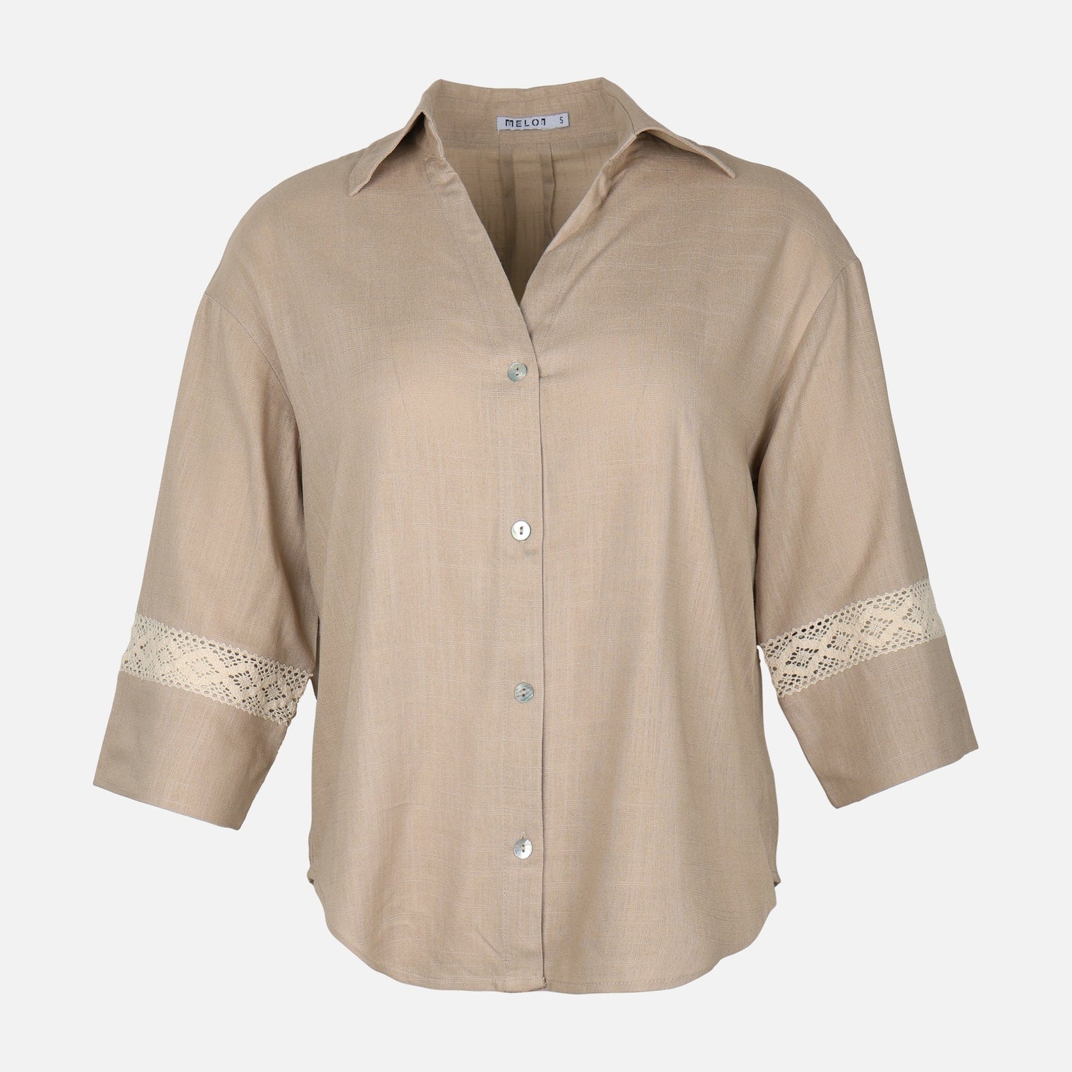 Women Lace Sleeve Shirt