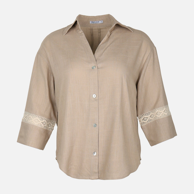 Women Lace Sleeve Shirt