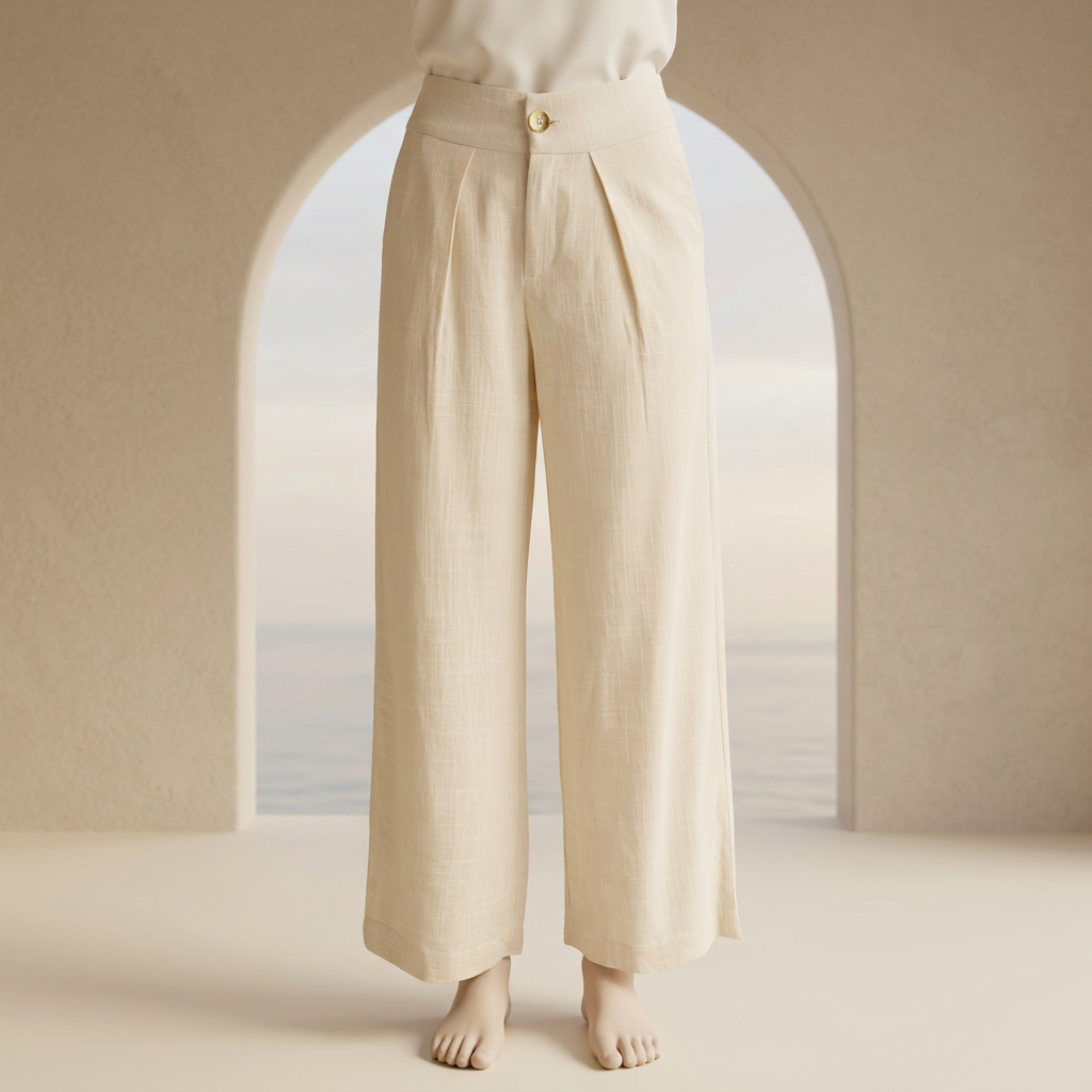 Women Woven Wide Leg Trouser