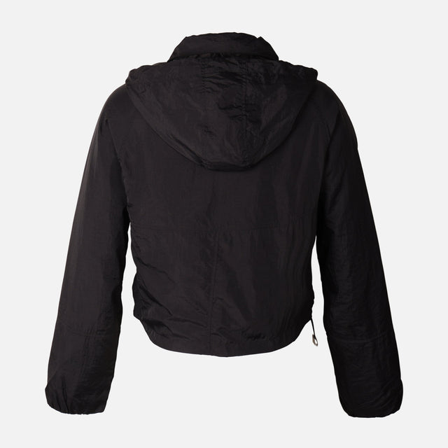 Women Woven Hooded Light Jacket