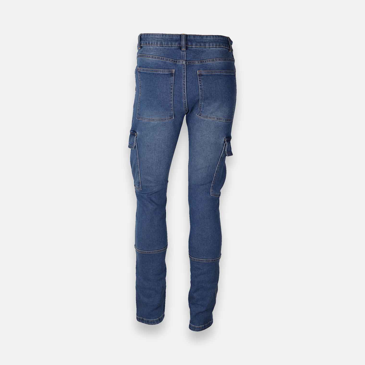 Men Stretch Denim Cargo Pant Slim Fit