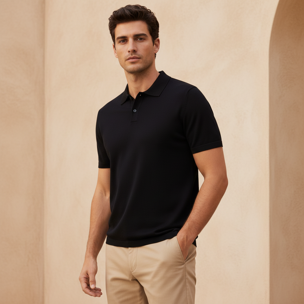 Men Shorts Sleeve Polo T-Shirt