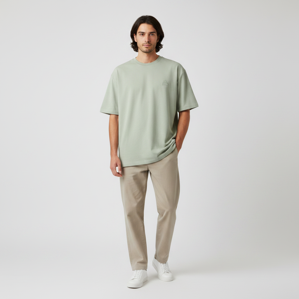 Men T-Shirt Round Neck Oversized