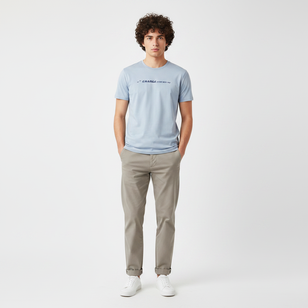 Men T-Shirt Round Neck