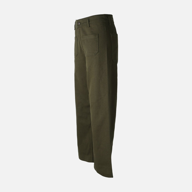 Womens Zw Patch Pocket Wide Leg Pants Jeans