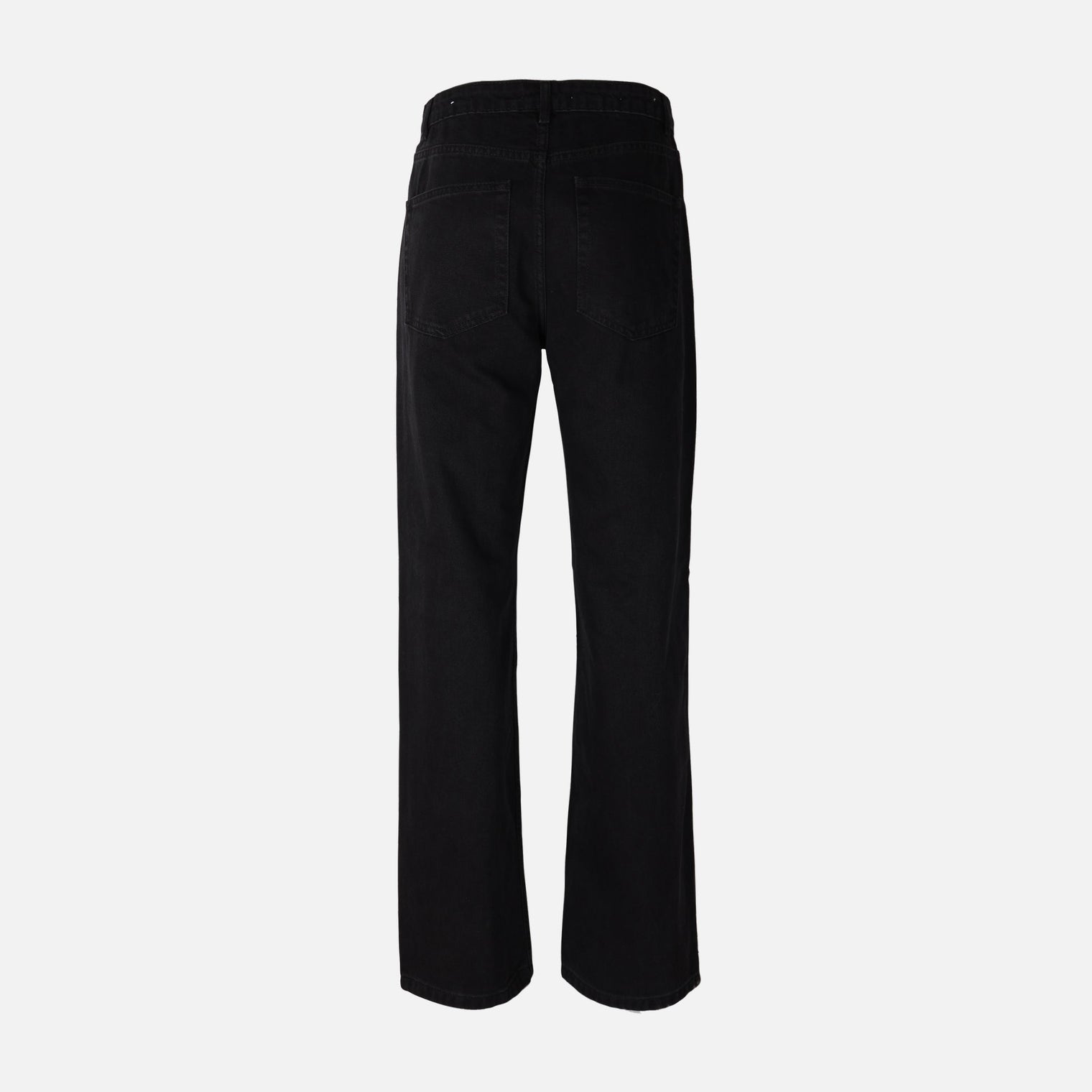 Womens Straight Mid Waist Pants Jeans