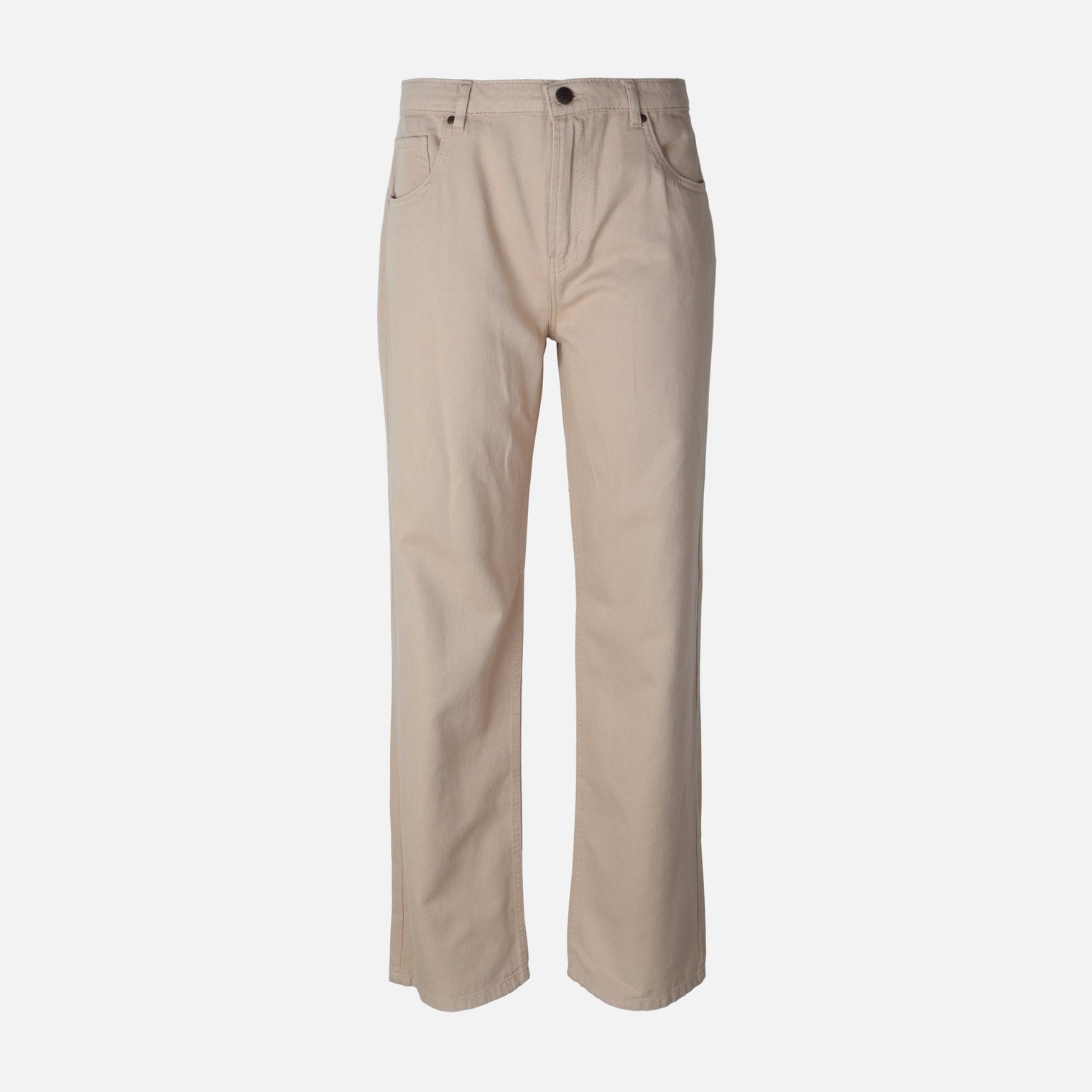 Womens Straight Mid Waist Pants Jeans