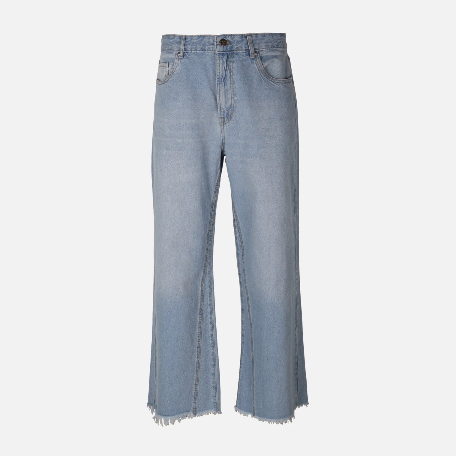 WOMEN WIDE LEG MID WAIST PANT JEANS