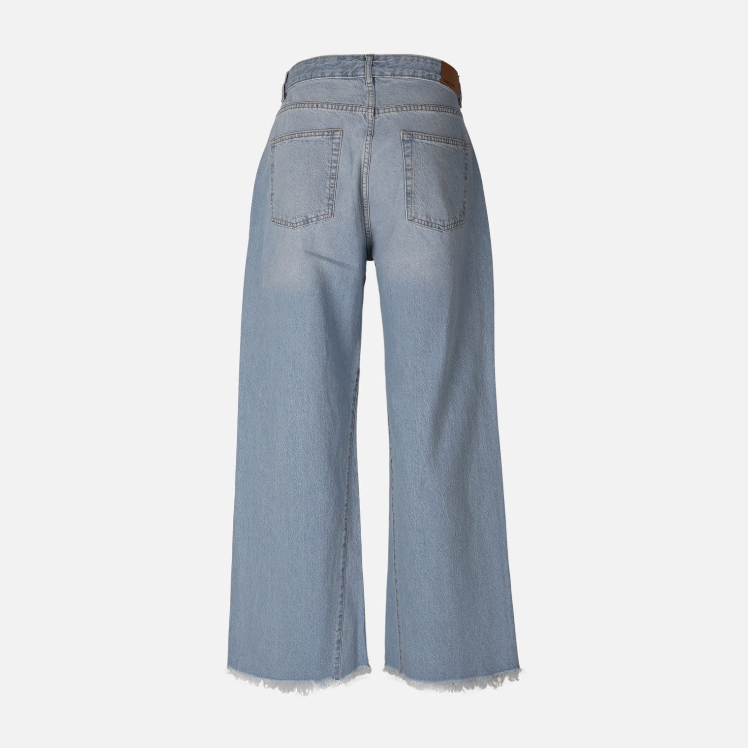 WOMEN WIDE LEG MID WAIST PANT JEANS