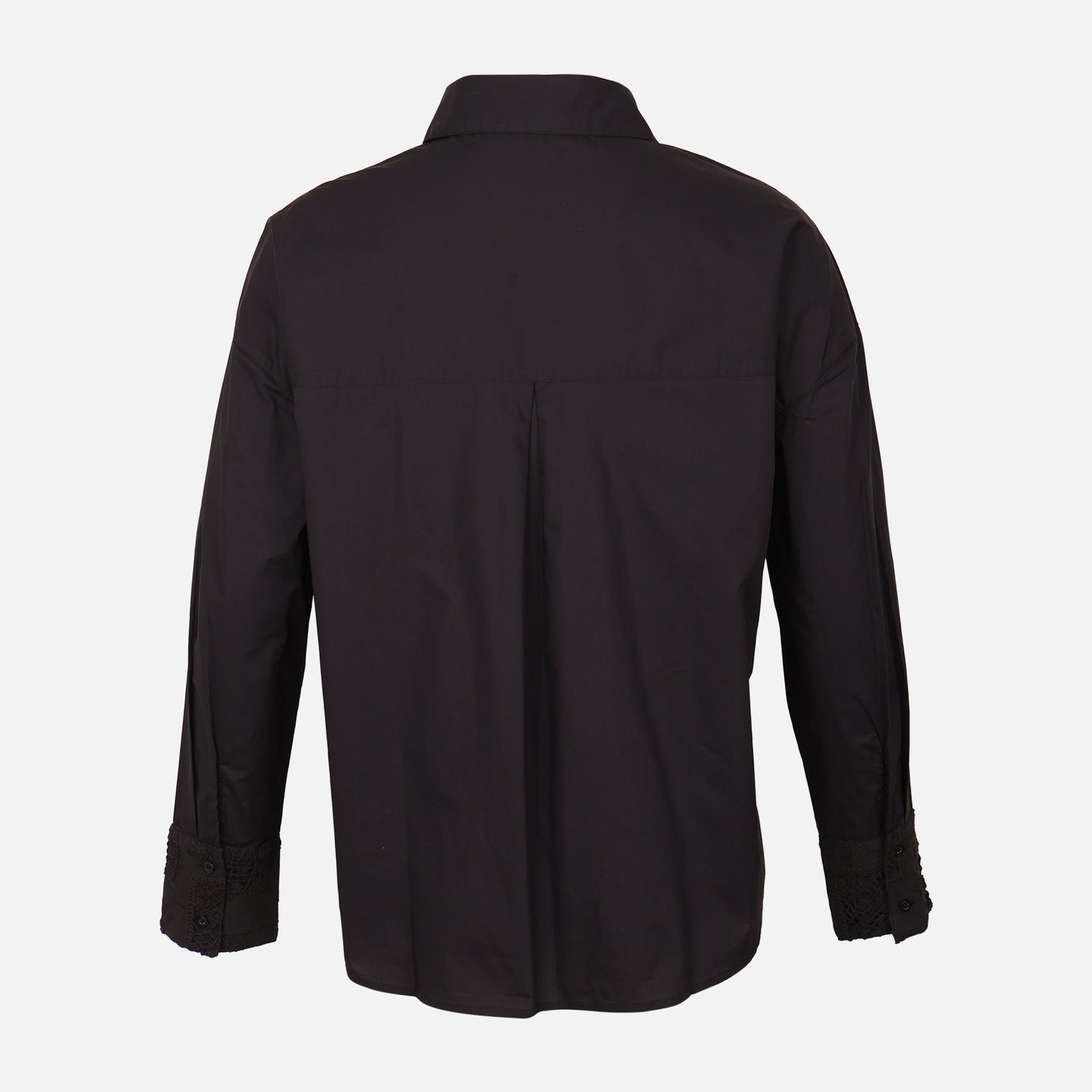 Women Oversize Lace Pocket Shirt