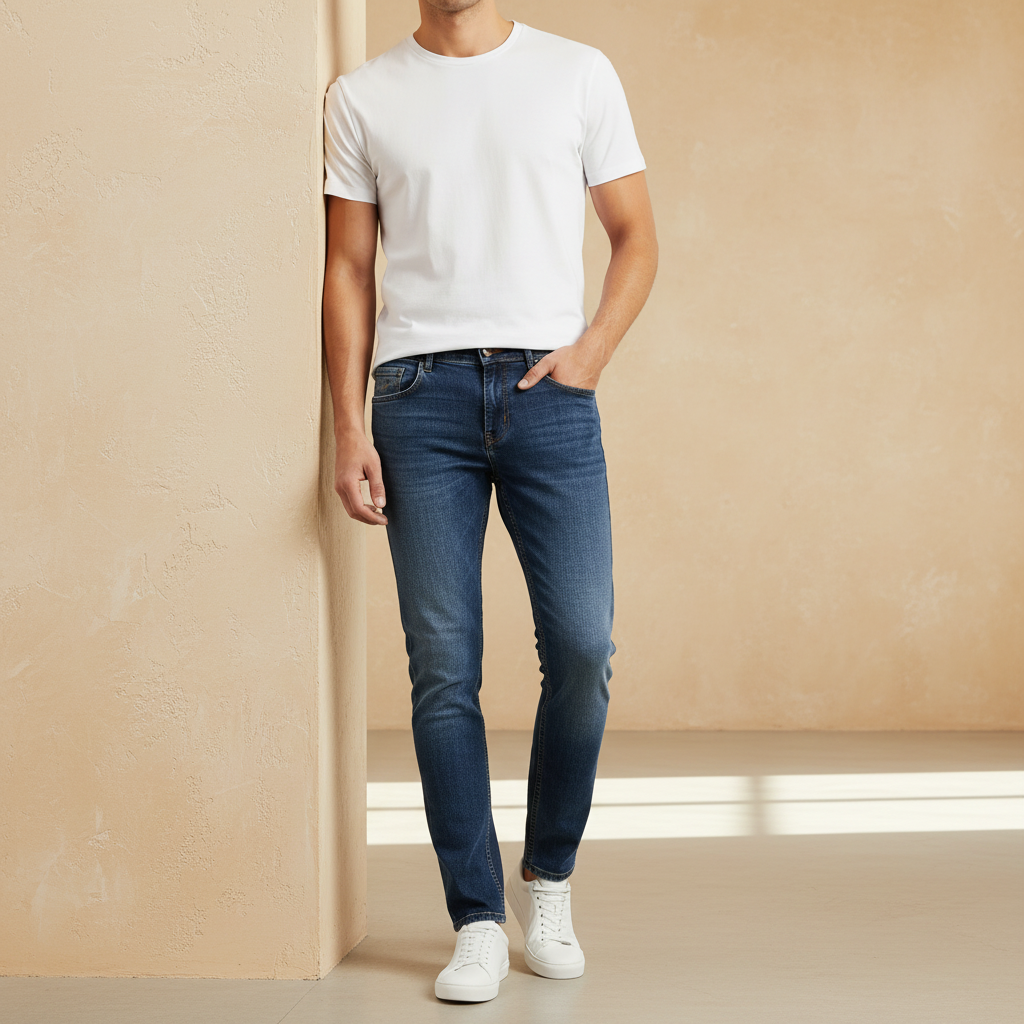 Mens Denim Jeans Pants Cool Max