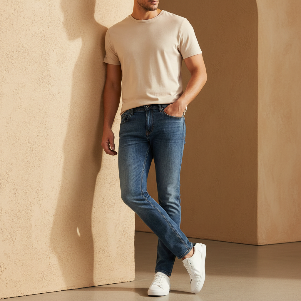 Mens Denim Jeans Pants Cool Max