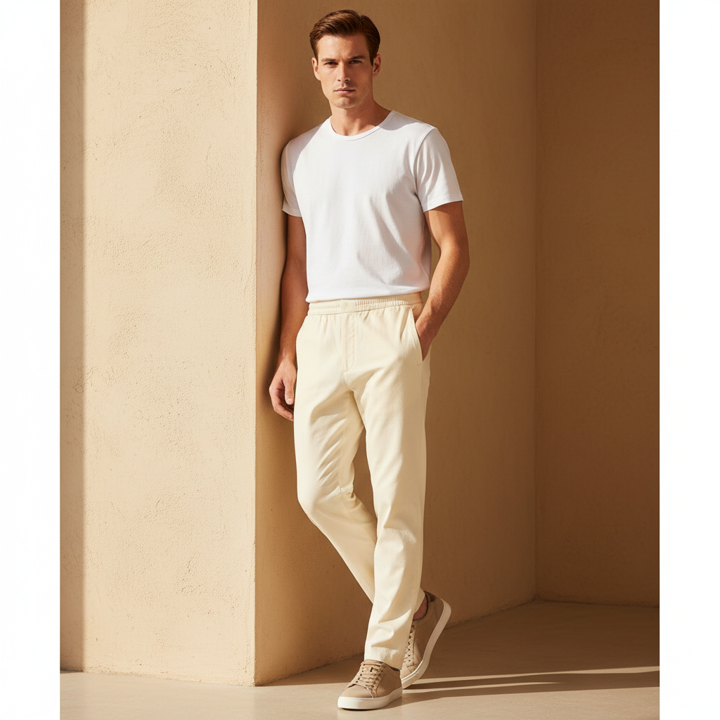 Men Plain Linen Pant