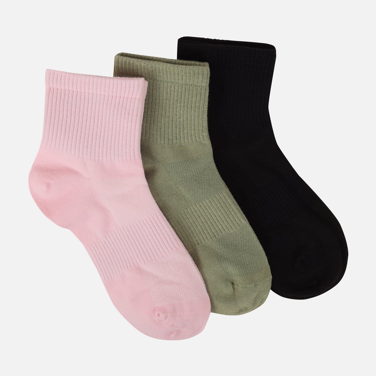 Grils Quarter Socks 3 Pairs