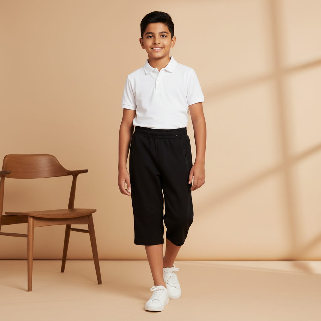 Boys Sports School Knitted Bermuda