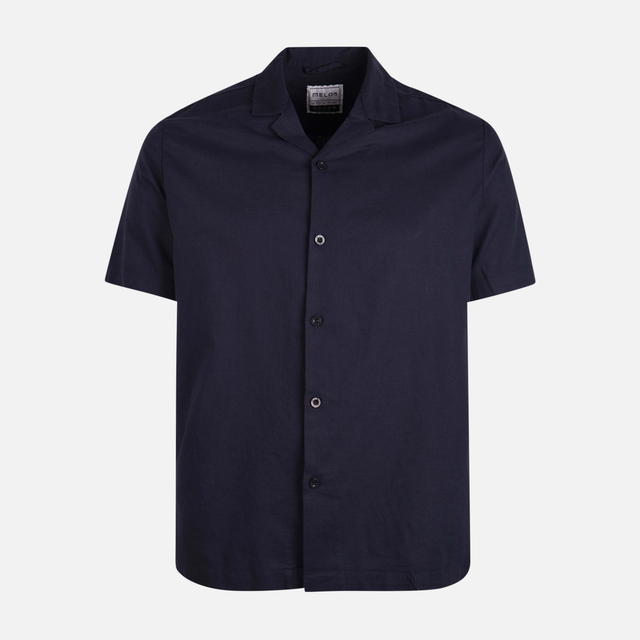 Men Linen Resort Collar Short Sleeve Shirt