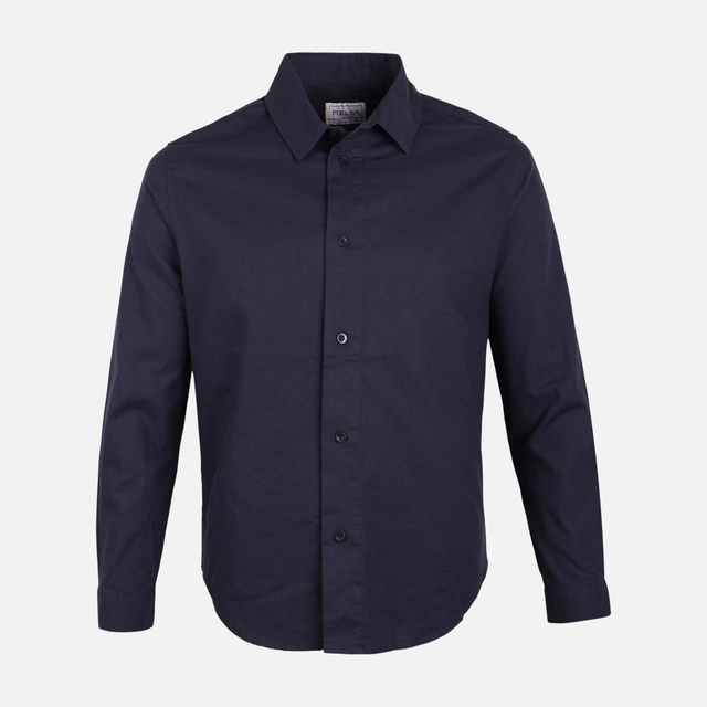 Men Casual Linen Shirt Long Sleeve