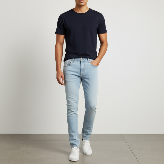 Men Denim Pants Jeans Slim Fit