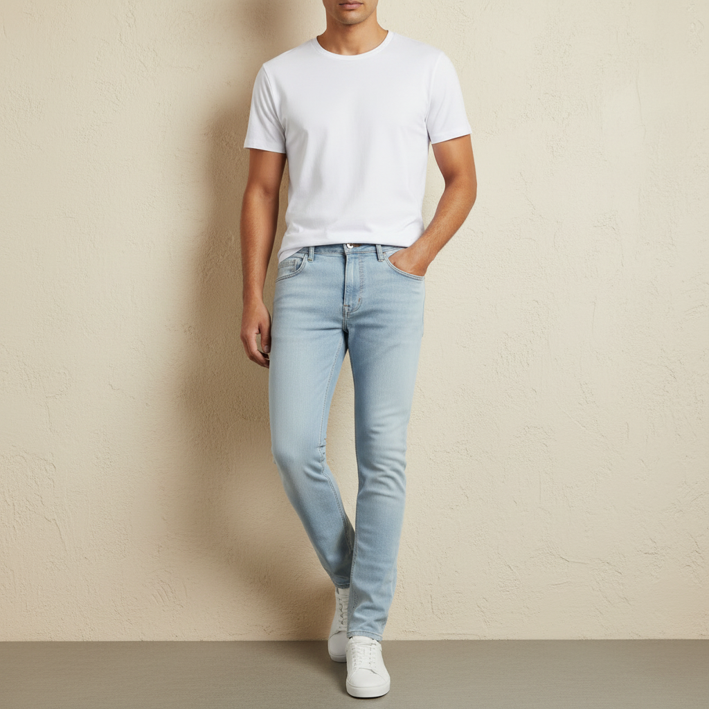 Men Denim Pants Jeans Slim Fit