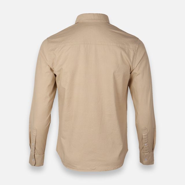 Men Basic Oxford Shirt Long Sleeve Spandex