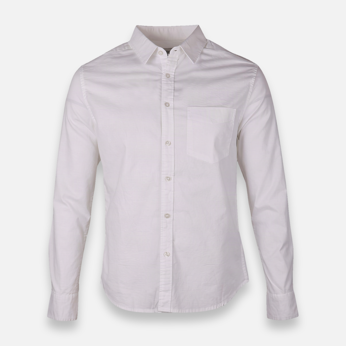 Men Basic Oxford Shirt Long Sleeve Spandex