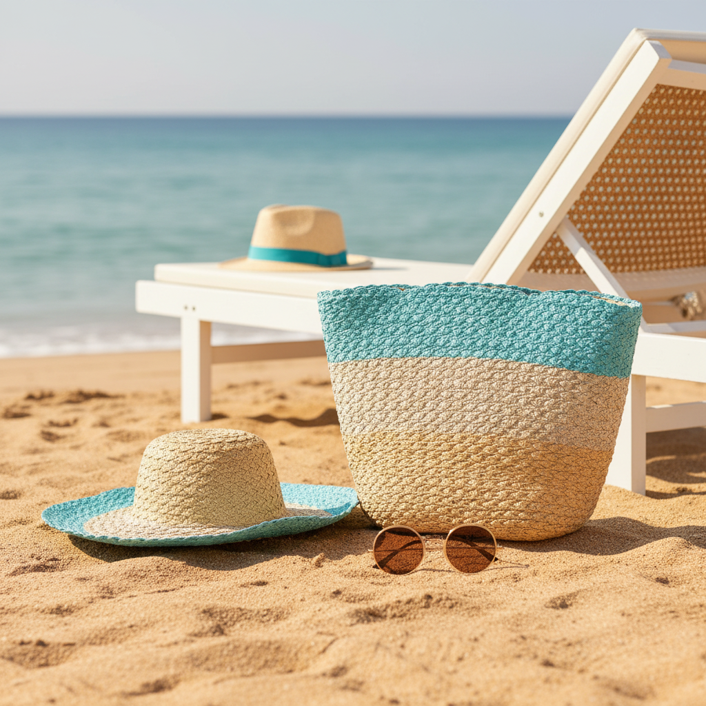 Ladies Fashion Beach Hat & Bag Set