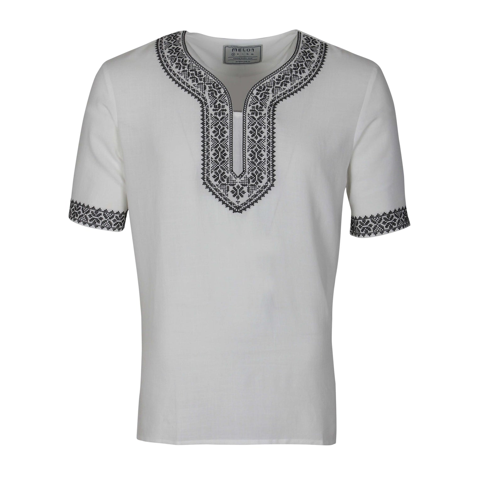 Men Linen Shirt Short Sleeves Regular Fit