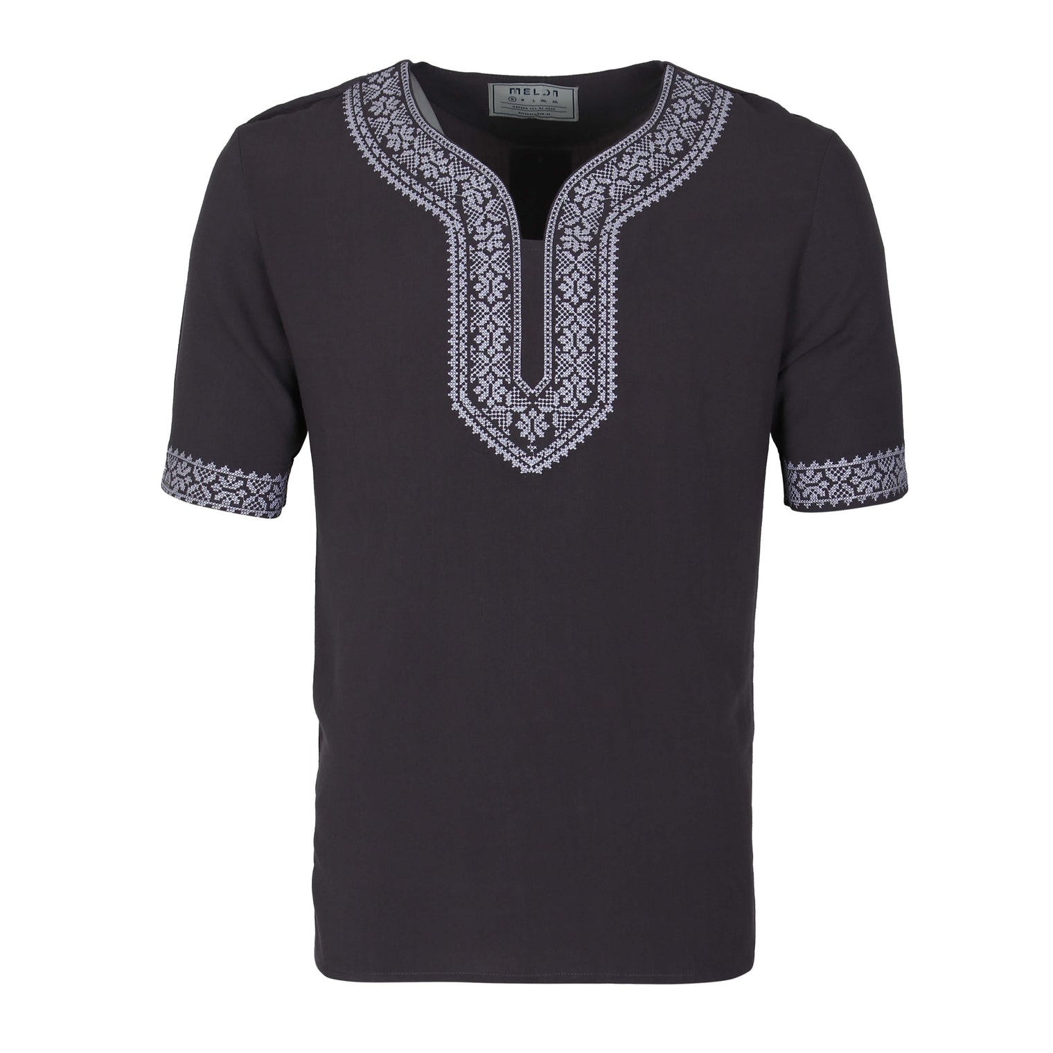 Men Linen Shirt Short Sleeves Regular Fit