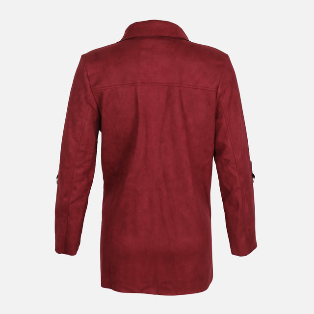Ladies Long Sleeve Suede Jacket