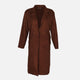 Ladies Long Sleeve Suede Coat