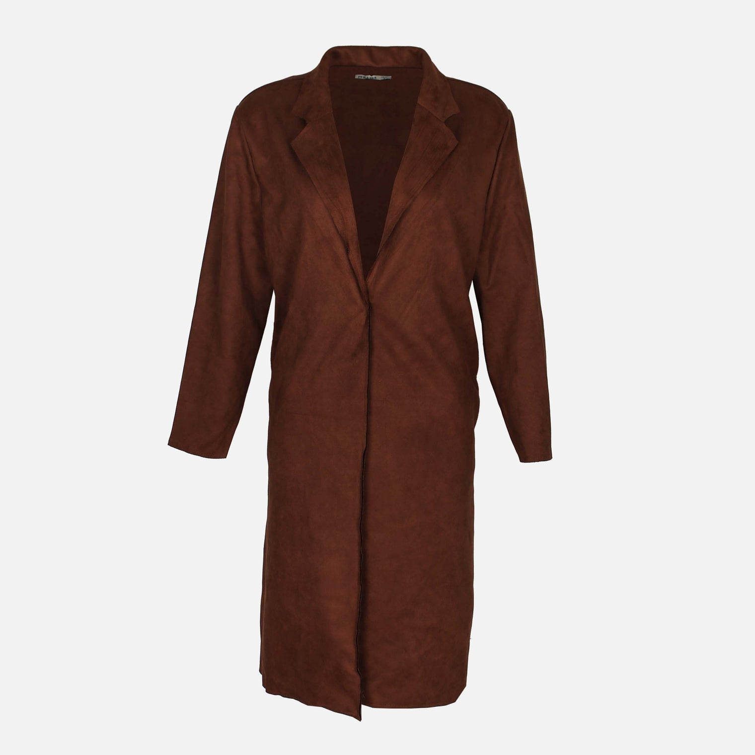 Ladies Long Sleeve Suede Coat
