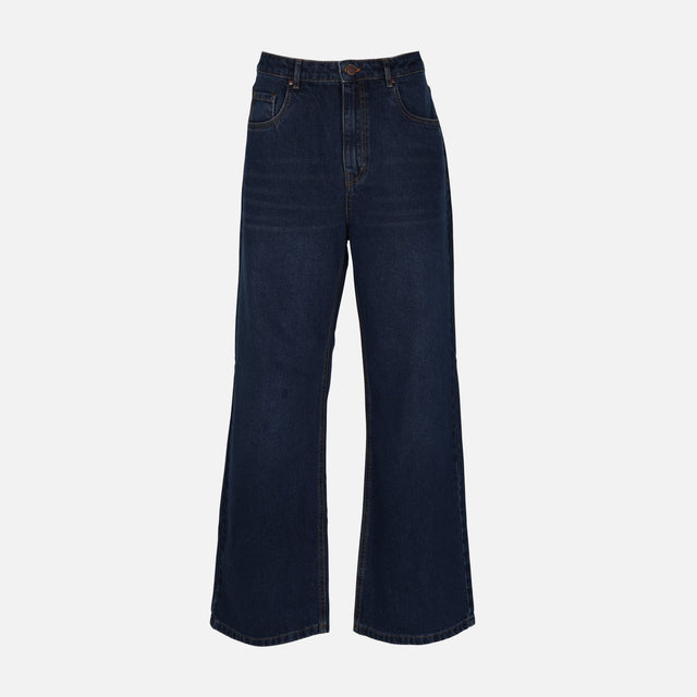 WOMEN DENIM PANTS JEANS WIDE LEG