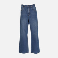WOMEN DENIM PANTS JEANS WIDE LEG