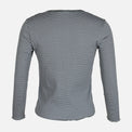 WOMEN RIB STRIPER LONG SLEEVE TEE