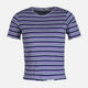 WOMEN RIB STRIPER SHORT SLEEVE TEE