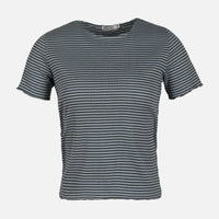 WOMEN RIB STRIPER SHORT SLEEVE TEE