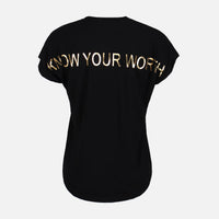WOMEN VISCOSE LOOSE SHORT SLEEVE TEE