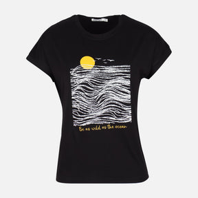 WOMEN VISCOSE LOOSE T-SHIRT
