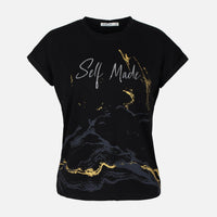WOMEN VISCOSE LOOSE SHORT SLEEVE TEE