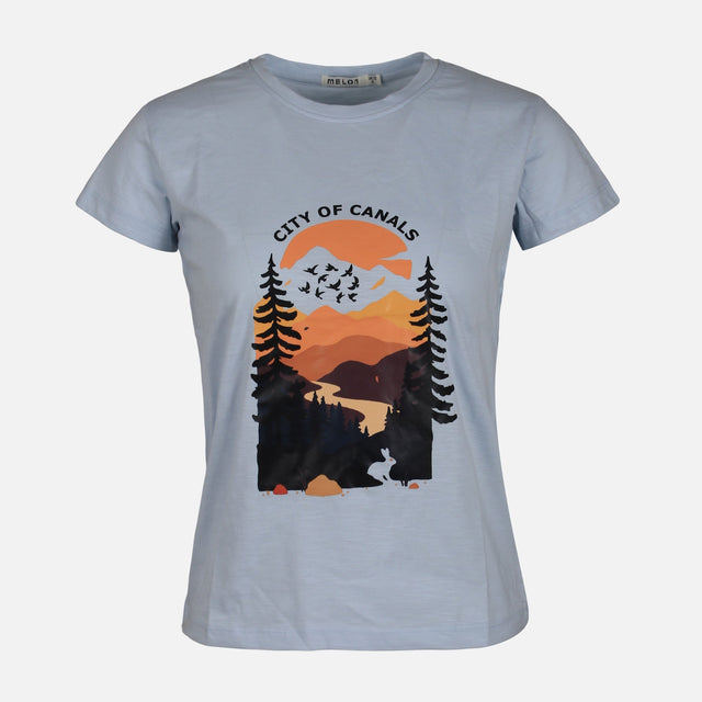 WOMEN SLUB LOOSE SHORT SLEEVE TEE