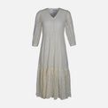 WOMEN SHORT SLEEVE LONG LACE DRESS