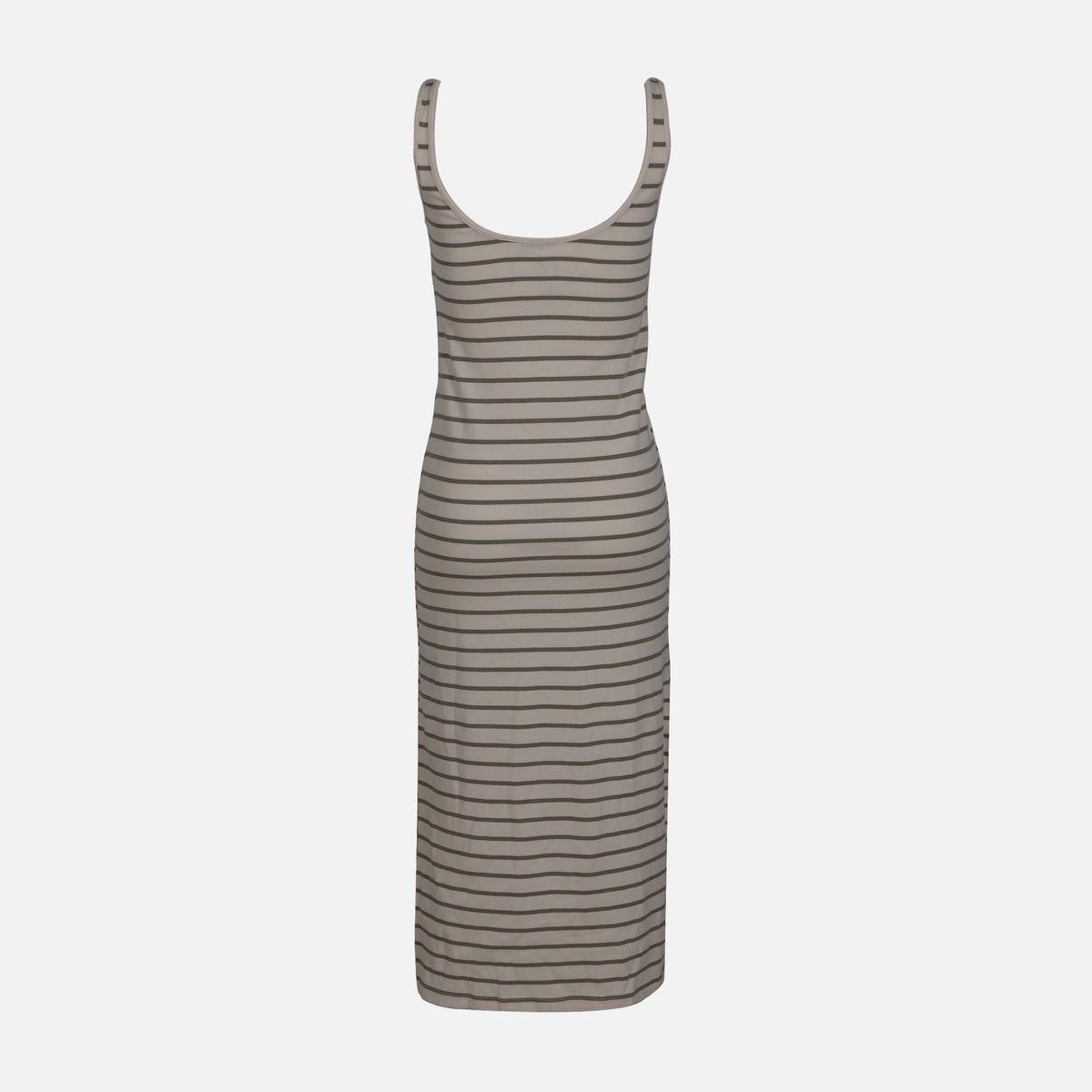 WOMEN SLEEVE LESS LONG RIB DRESS