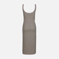 WOMEN SLEEVE LESS LONG RIB DRESS
