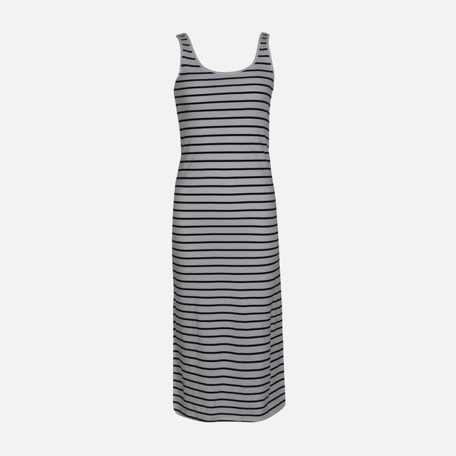 WOMEN SLEEVE LESS LONG RIB DRESS