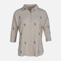 WOMEN EMB LONG SHIRT