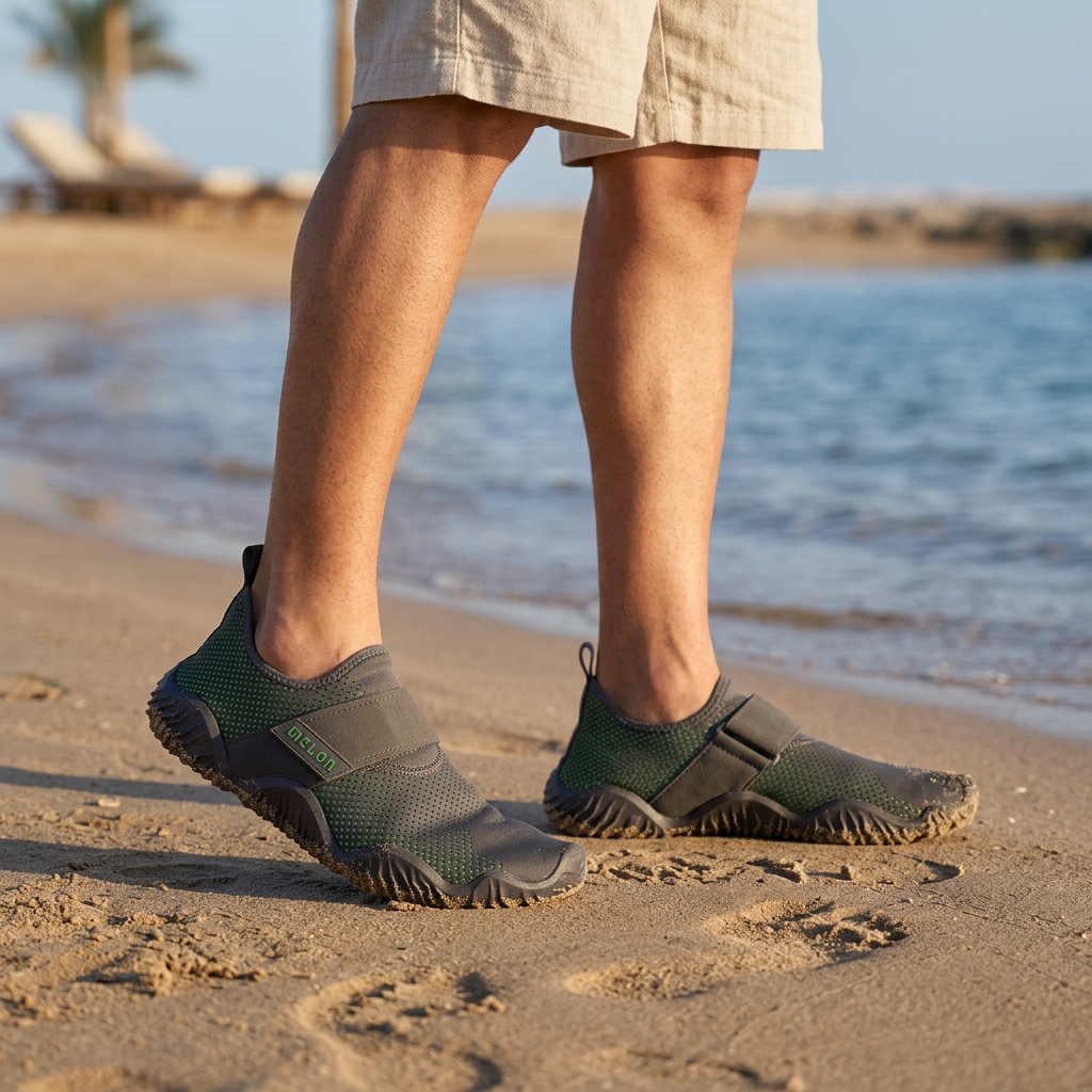 Men Velcro Strap Beach Shoes