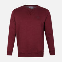 MEN SOLID FLEECE PULLOVER ROUND NECK