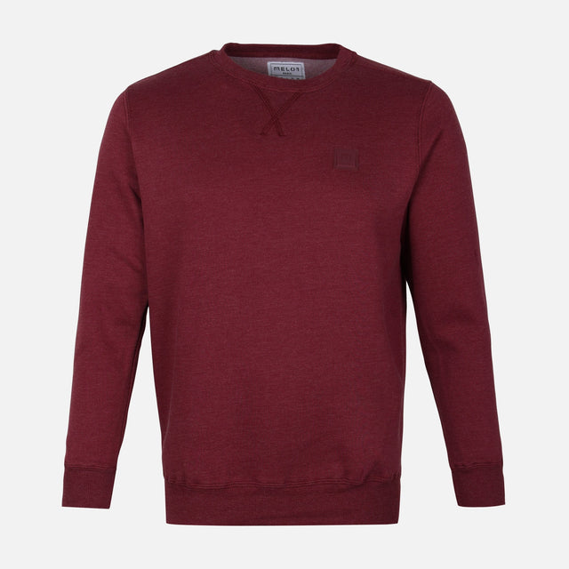 MEN SOLID FLEECE PULLOVER ROUND NECK