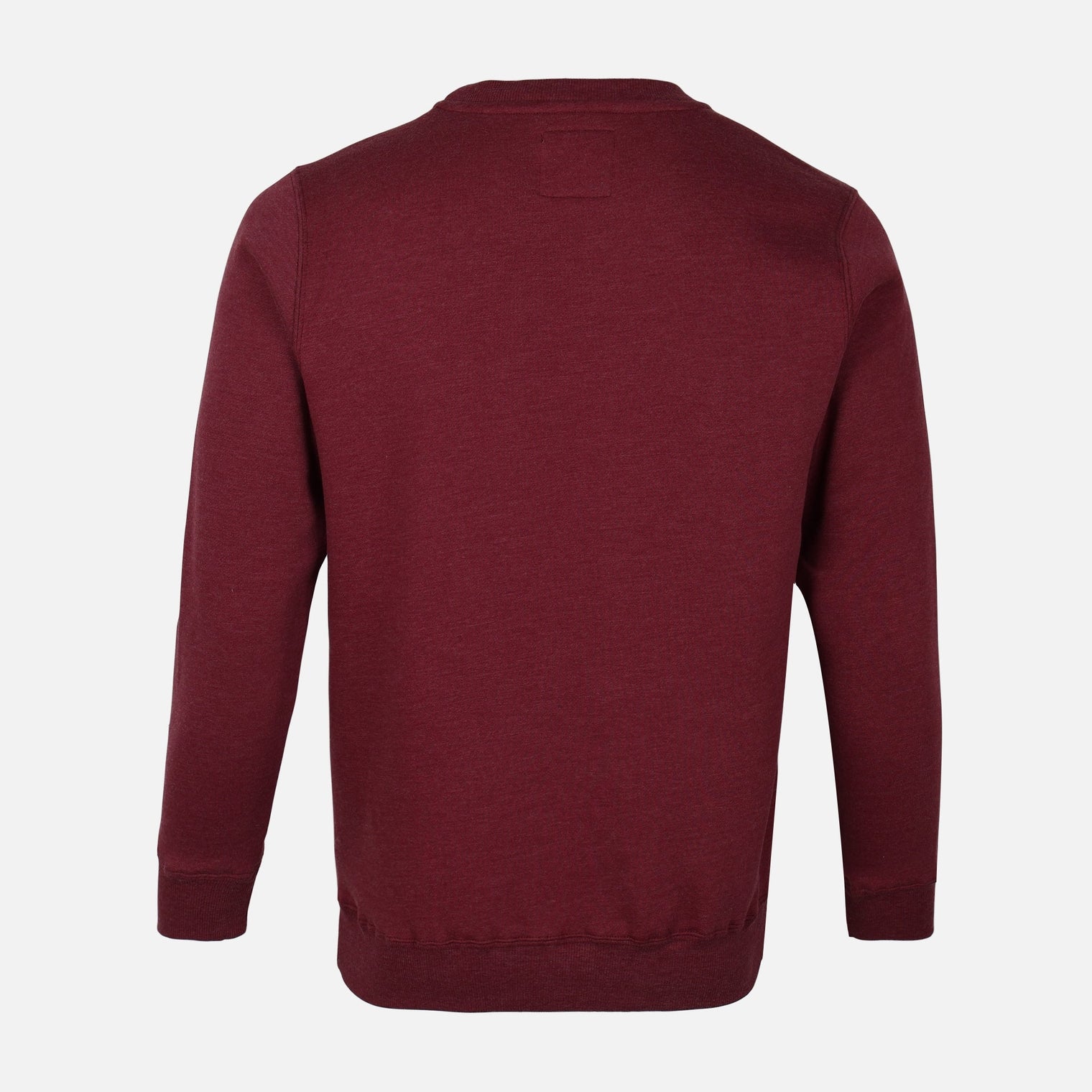 MEN SOLID FLEECE PULLOVER ROUND NECK